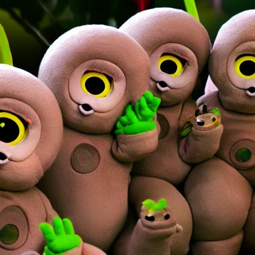 Prompt: tarsier teletubbies. png