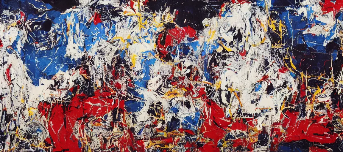 Image similar to a mountain range landscape by jean - michel basquiat, texture. pollock