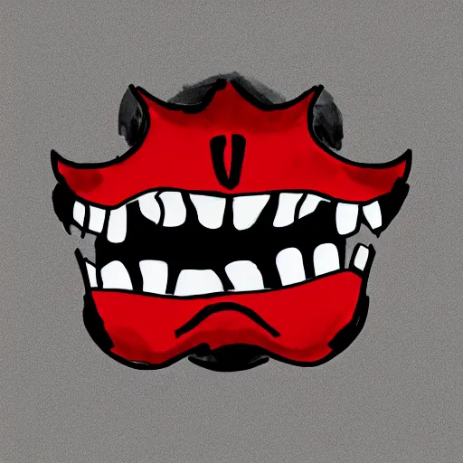 Image similar to fake smiles logo sharp teeth sketch