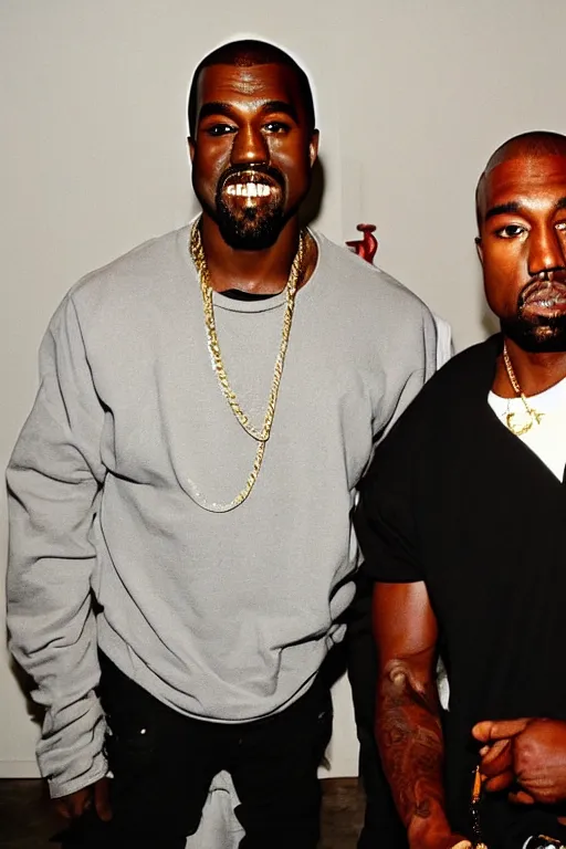 Image similar to kanye west hanging out with tupac shakur