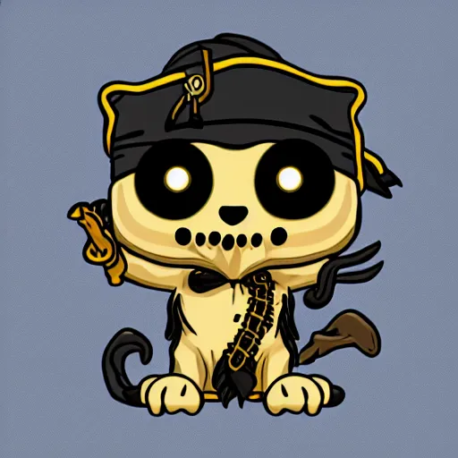 Image similar to Pirates of the caribbean but instead of davy jones it is the GitHub octocat