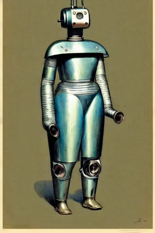 Image similar to ( ( ( ( ( 1 9 5 0 s retro future robot android aluminum woman from japan. muted colors. ) ) ) ) ) by jean - baptiste monge!!!!!!!!!!!!!!!!!!!!!!!!!!!!!!