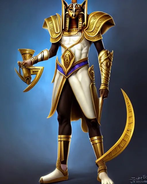 nasus the armored egyptian anubis warrior from | Stable Diffusion | OpenArt