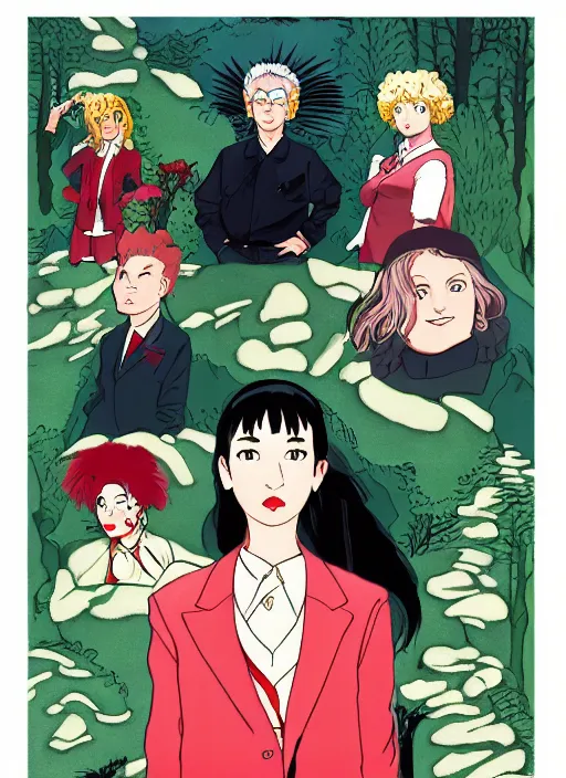 Image similar to Twin Peaks character designed by Rumiko Takahashi