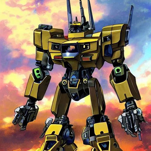 Prompt: Battle Mech of the United States Military. 3000