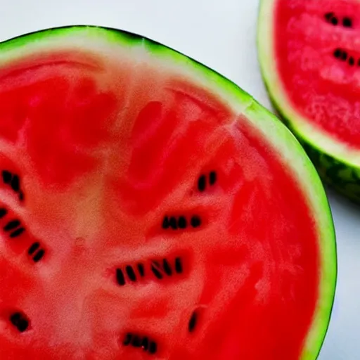 Image similar to a close up of a slice of red water melon with the face of mel gibson