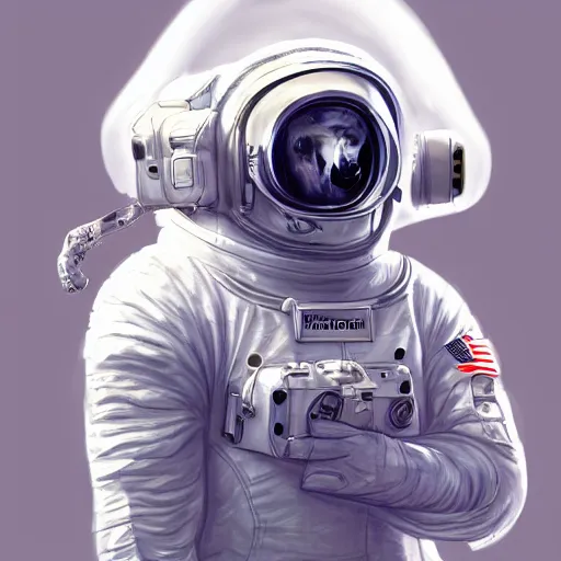 Image similar to a polar bear in a astronaut suit, 3d, sci-fi fantasy, intricate, elegant, highly detailed, lifelike, photorealistic, digital painting, artstation, illustration, concept art, sharp focus, art in the style of Shigenori Soejima