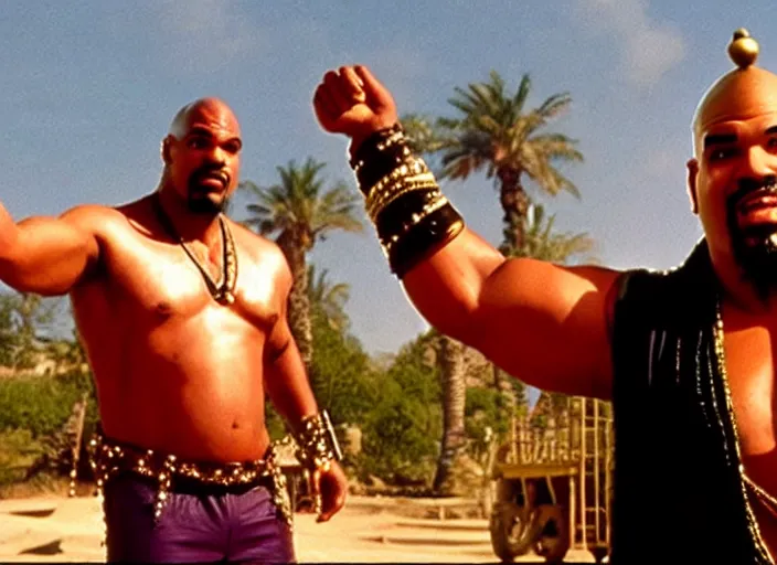 Image similar to film still of sinbad as kazaam in the movie kazaam 1 9 9 6