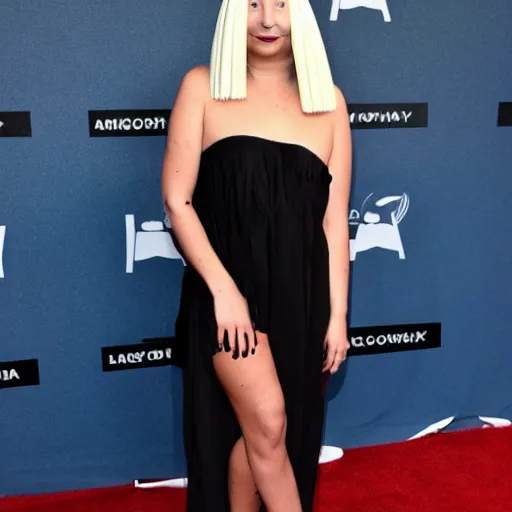 Image similar to Sia Furler red carpet