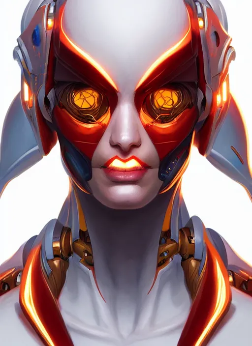 Prompt: portrait of a cyborg phoenix w by Artgerm, biomechanical, hyper detailled, trending on artstation