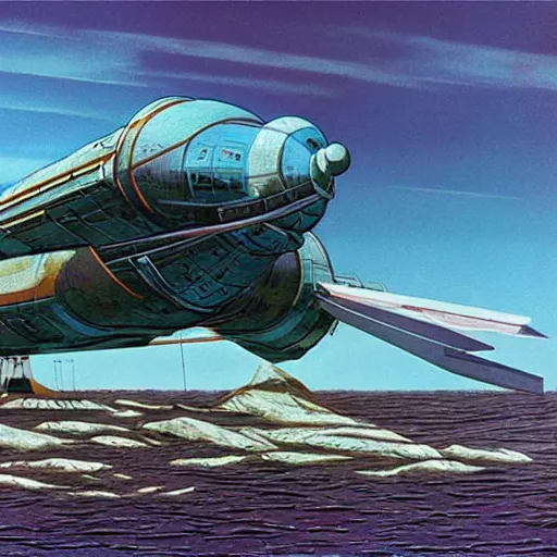 Prompt: scout spaceship with 100-ton hull used for exploration survey and courier duties, angus mckie