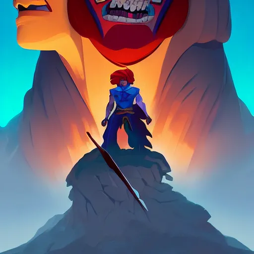 Image similar to face icon stylized minimalist he - man and the masters of the universe, loftis, cory behance hd by jesper ejsing, by rhads, makoto shinkai and lois van baarle, ilya kuvshinov, rossdraws global illumination