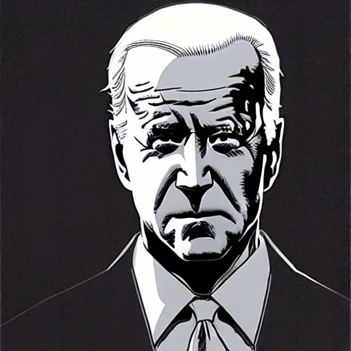 Image similar to Joe Biden looking sinister, by Tsutomu Nihei, highly detailed