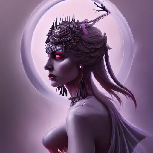 Image similar to Goddess of death, highly detailed, digital painting, artstation, concept art, smooth, sharp focus, illustration