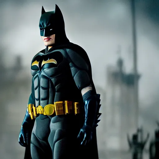 Prompt: film still of johnny depp as batman in the new batman movie, 4 k