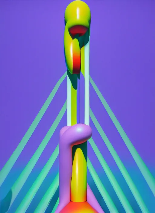 Prompt: abstract sculpture by shusei nagaoka, kaws, david rudnick, airbrush on canvas, 3 d, octane, vray, pastell colours, cell shaded, 8 k