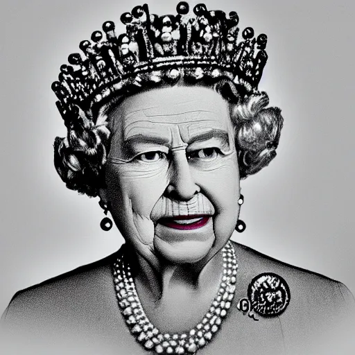 Image similar to The queen of england player by Walter White, portrait, 50mm