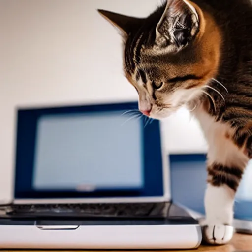 Image similar to cat working in the computer