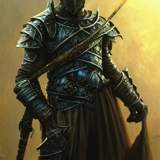 Image similar to Dark Souls Knight, candid, fantasy character portrait by Donato Giancola, Craig Mullins, digital art, artstation