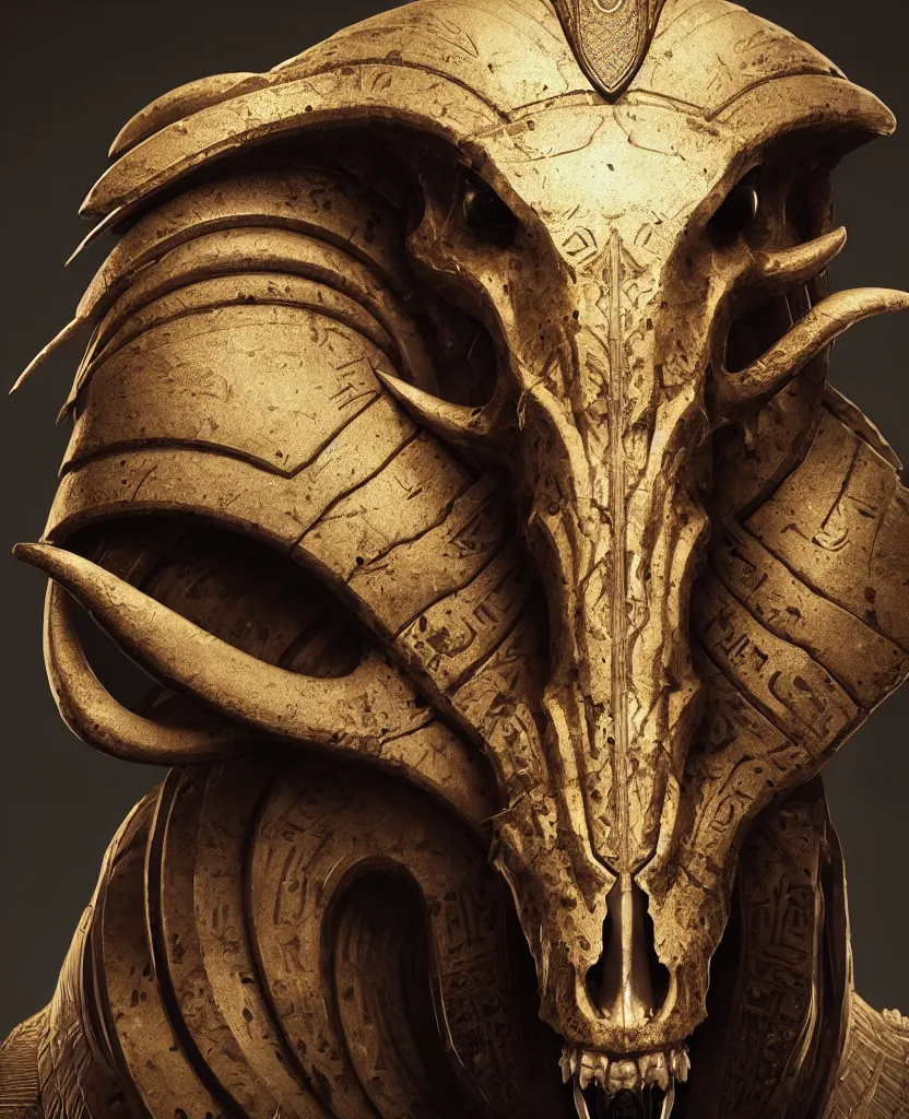 Prompt: Photorealistic epic egyptian god face portrait ram skull. ominous, ancient magic, intricate artwork by Tooth Wu and wlop and beeple. octane render, trending on artstation, greg rutkowski very coherent symmetrical artwork. cinematic, hyper realism, high detail, octane render, 8k