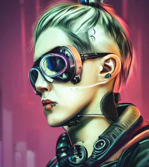 Image similar to detailed realistic female character cyberpunk wearing thick steel collar around neck, realistic, art, beautiful, 4K, collar, choker, collar around neck, punk, artstation, detailed, female, woman, choker, cyberpunk, neon, punk, collar, choker, collar around neck, thick collar, tight around neck, punk,