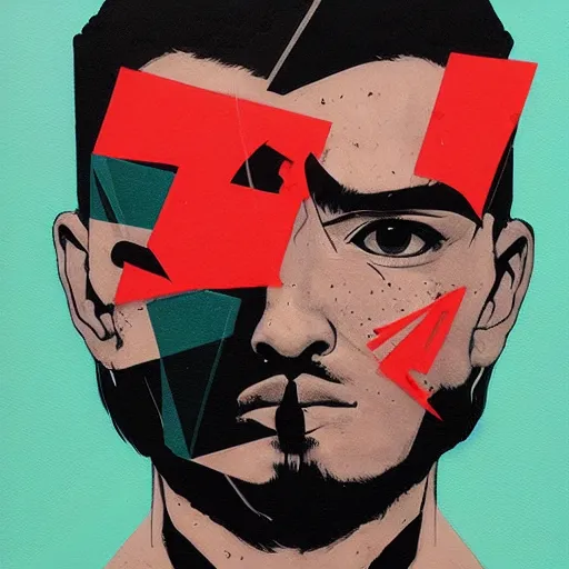 Prompt: Supreme x Hades Profile Picture by Sachin Teng, asymmetrical, Organic Painting , Matte Painting, geometric shapes, hard edges, graffiti, street art,:2 by Sachin Teng:4