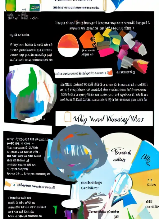 Prompt: oil paint mixing infographic