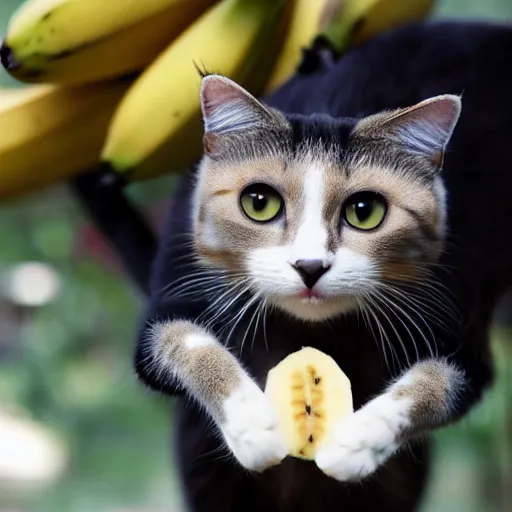 Image similar to cat eating banana