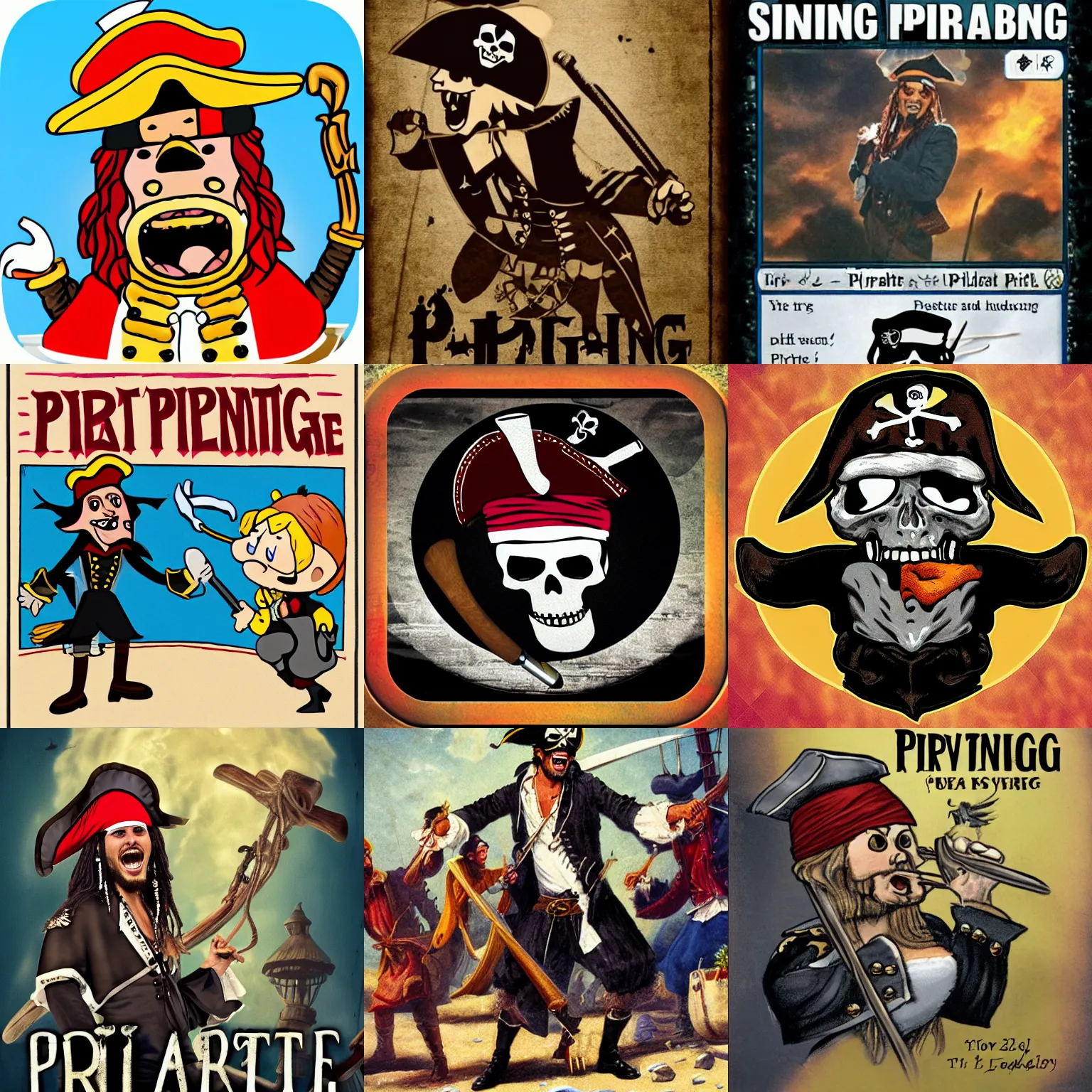 Prompt: singing pirate