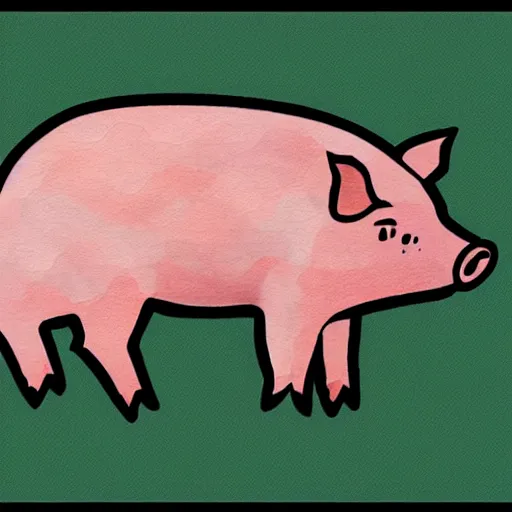 Image similar to pig in the style of muti