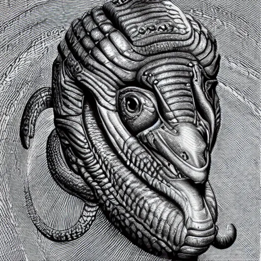 Prompt: detailed bust portrait of a noble fantasy humanoid moray eel warrior. hand drawn bestiary illustration