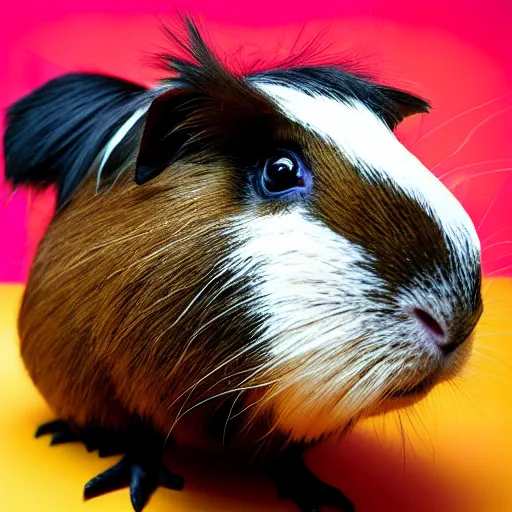 Prompt: punk Guinea pig rock star