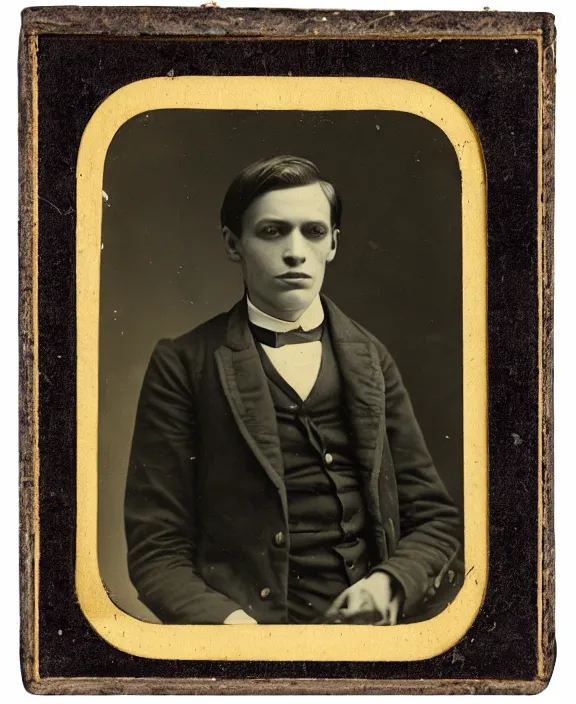 Prompt: portrait of pete davidson, 1 8 9 0 s, victorian photograph