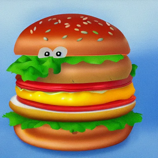 Prompt: a pig in a hamburger, realistic digital art