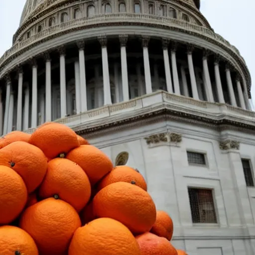 Image similar to Photo of the United States Capitol on January 6 under siege by oranges, reuters