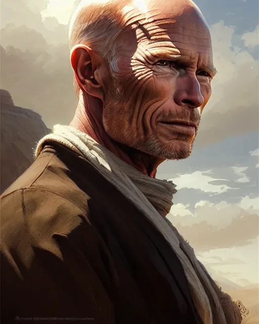 Image similar to ed harris portrait, intricate western designs, elegant, highly detailed, sharp focus, art by artgerm and greg rutkowski and wlop