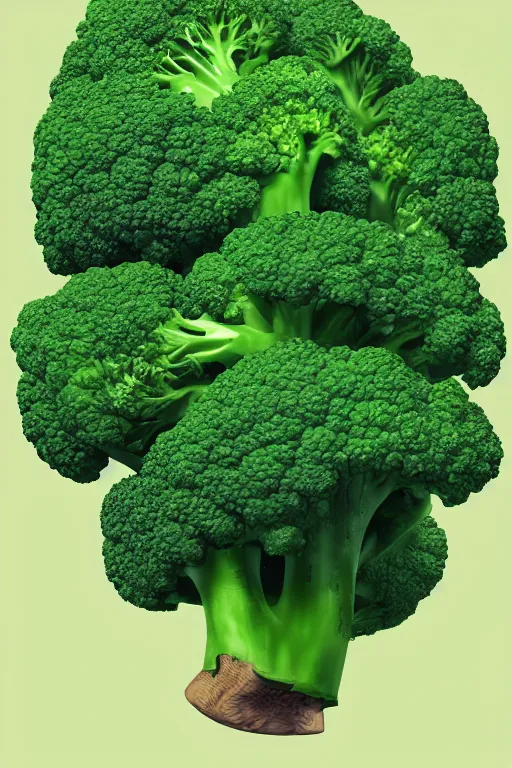 Prompt: ripped broccoli hulk, highly detailed, digital art, sharp focus, trending on art station