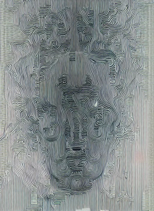 Image similar to side view, god king of ai art, cpu gpu wafer, glitch art, notan, cyberwars by rene lalique, highly detailed, by william - adolphe bouguerea