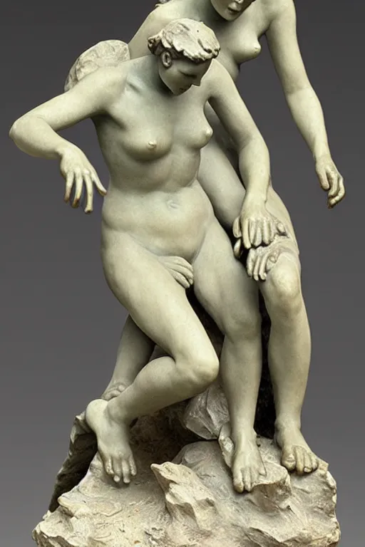 Image similar to sculpture of the victory Women by camille Claudel