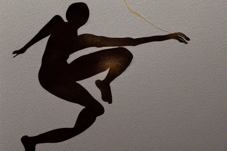 Prompt: beautiful serene volleyball player, healing through motion, life, minimalistic golden and ink airbrush painting on white background, pristine soft dream