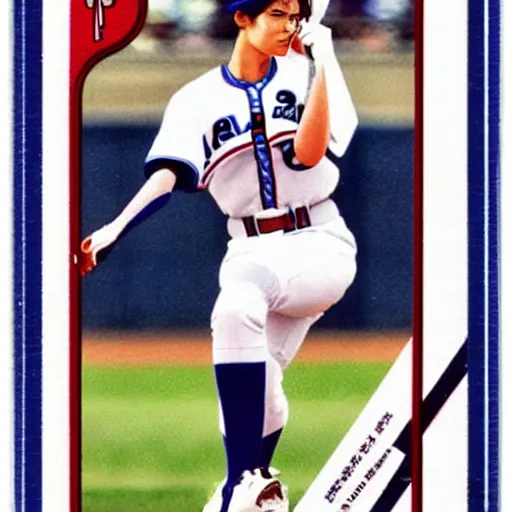 Image similar to rei ayanami baseball card