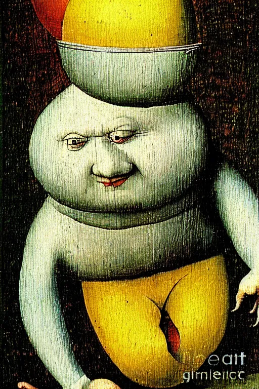 Image similar to hieronymus bosch painting of humpty dumpty