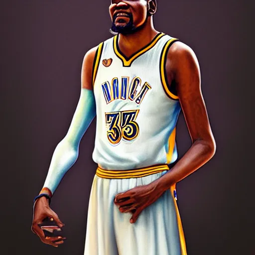 Image similar to portrait of kevin durant with legs made from cheese, ethereal, handsome, d & d, fantasy, intricate, elegant, highly detailed, digital painting, artstation, concept art, matte, sharp focus, illustration, art by artgerm and greg rutkowski and alphonse mucha