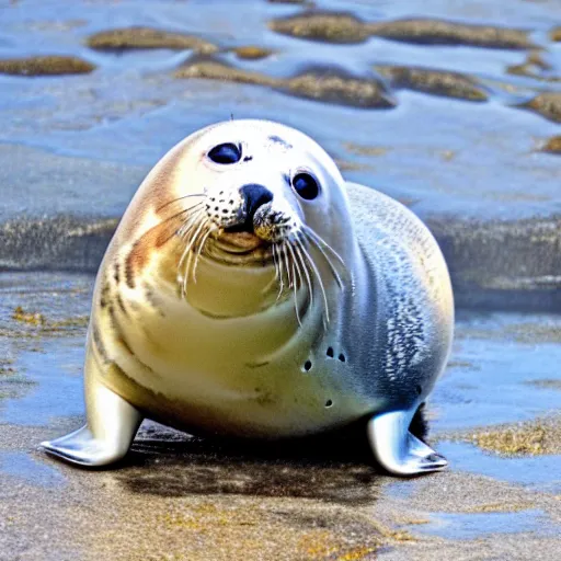 Image similar to adorable fat harbor seal smiling