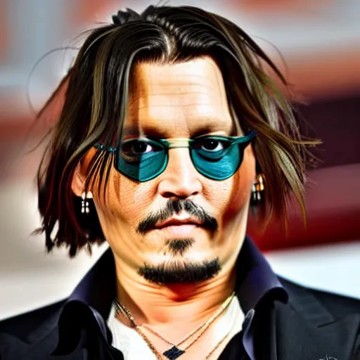 Image similar to johnny depp as a watermelon