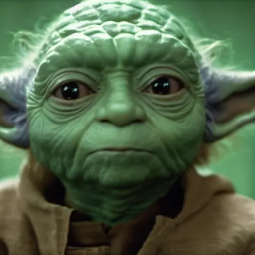 Image similar to film still of yoda in the movie alien movie 4 k