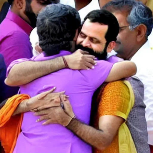 Image similar to nerendra modi hugging Rahul Gandhi