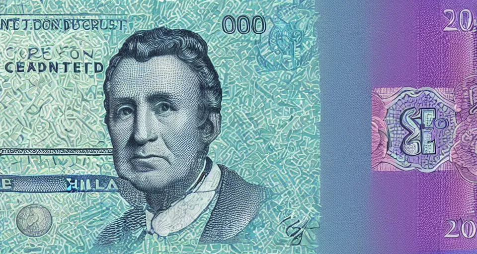 Image similar to concept design of british £ 5 0 note for the year 2 0 3 3