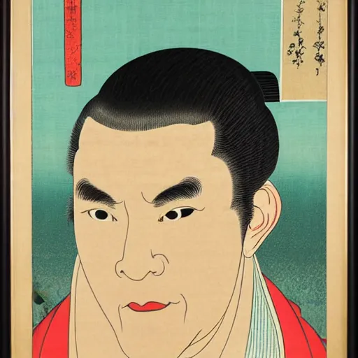 Image similar to Portrait of Obama, ukiyo-e