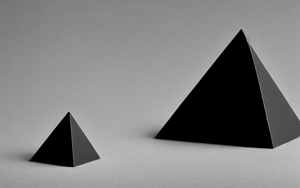 Image similar to one black sphere | one black cube | one black pyramid, on a white background